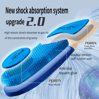 New Comfortable Arch Support Shoe Pads Elastic Sports Insoles Men's Shock Absorbing Breathable Insole 1Pair/2Pair
