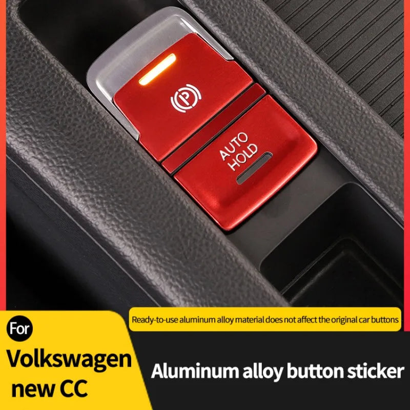 Car door unlocking button decorative sticker is suitable for Volkswagen VW new CC aluminum alloy interior button accessories