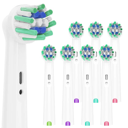 4/8/12/20pk Cross Bristles Brush Heads Compatible with Oral B Electric Toothbrush, Replacement Toothbrush Head for Pro 1000 500