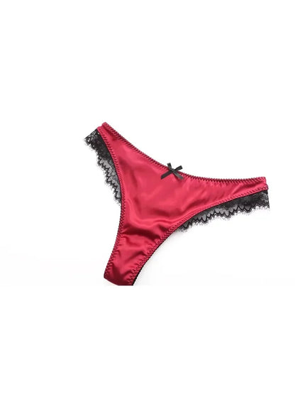 YUQI  Victoria style French Red Lace Wedding Bra Set - Sexy Thin Adjustable Bralette for Small Bust Cinched Breasts Zodiac Year