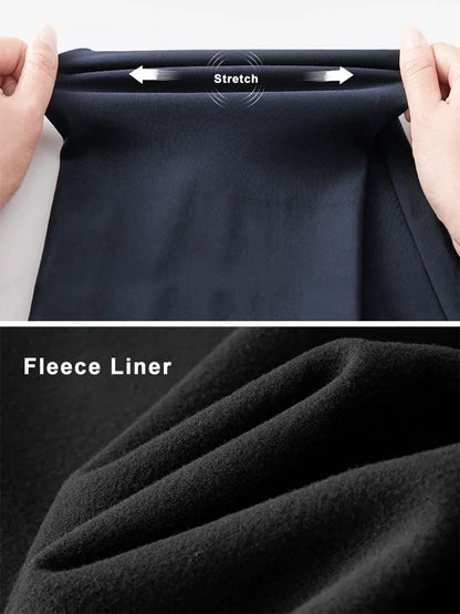 2024 Autumn Winter Men Sweatpants Fleece Liner Warm Straight Track Pants Sportswear Casual Male Long Trousers Plus Size 8XL
