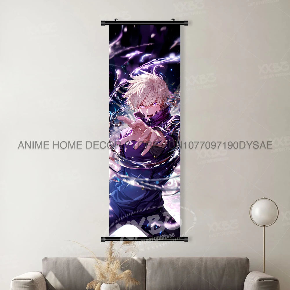 Jujutsu Kaisen Anime Poster Room Canvas Print Hanging Painting Wall Art Megumi Fushiguro Scrolls Picture Home Decoration Mural