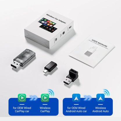 OTTOCAST Play2Video Ultra Wireless CarPlay AI BoxVideo Streaming forCar YouTube Netflix IPTV Plug&Play for Factory Wired CarPlay