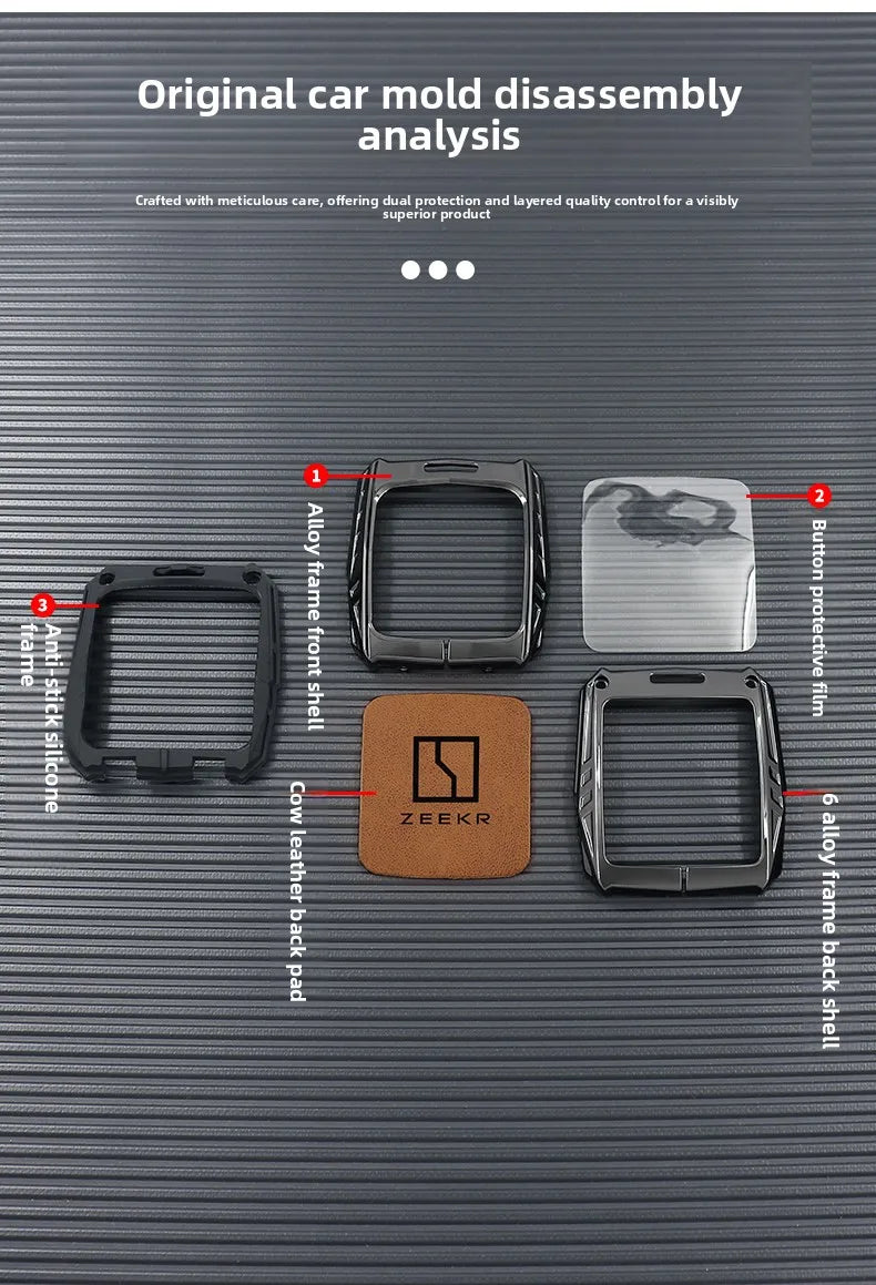 2025 ZEEKR 001 Keycase 7x 9x 007 009 Mix Car Specific Protective Shell Chain Keybag for Men and Women
