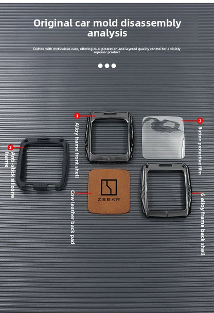 2025 ZEEKR 001 Keycase 7x 9x 007 009 Mix Car Specific Protective Shell Chain Keybag for Men and Women