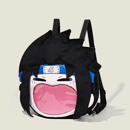 Cartoon Naruto Sasuke Backpack Anime Figure Gaara Itabag High-Capacity Travel Transparent Makeup Storage Bag Doll Toys Gifts