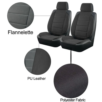 AUTOKING Universal Car Seat Covers Side Stereo Modeling Leather Fluff Car Seat Covers Fit For Most Car Accessories Interior