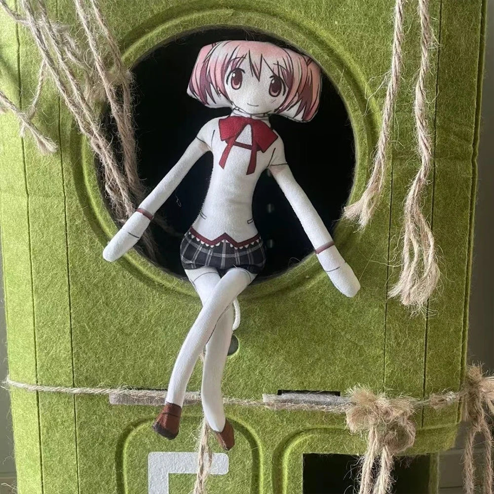 Anime Kaname Madoka Plush Toys Miki Sayaka Tomoe Mami Akemi Homura Figure Magical Girl Toy Abstract Doll DIY Model Birthday Gift
