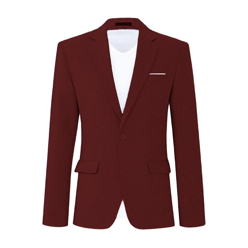 Men's Suit Men's Blazer Men's Summer Casual Suit Blazer Single Button Suit Jacket for Weddings Daily Office Outdoor Occasions