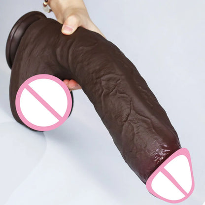 4Sizes Realistic Soft Big Dildo Double Silicone Suction Cup Penis Couples Masturbation Huge Cock Woman Man Anal Adult Sex Toy