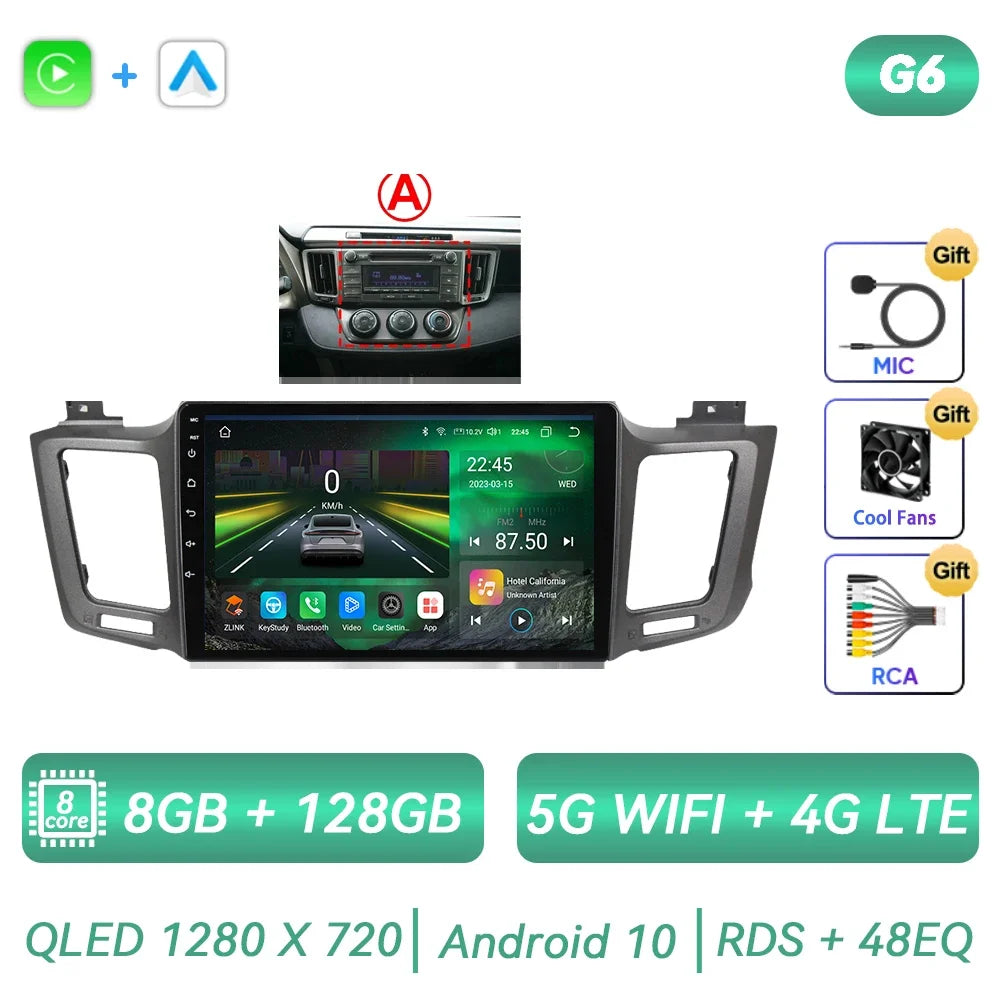 For Toyota RAV4 Rav 4 XA40 2012 - 2018 Car Radio Android Multimidia Player Navigation GPS Carplay Auto Stereo Intelligent System