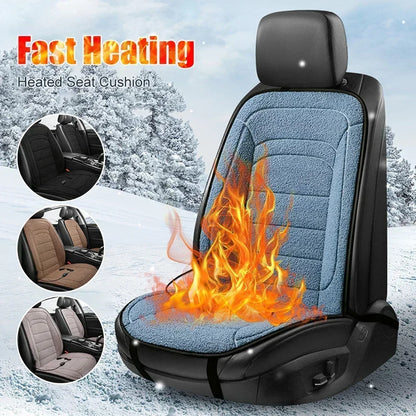 NEW 1-2PCS Heated Car Seat Cover Car Heating Cushion Winter Heated Seats Car Seat Warmer 12V Seat Cushion For Back And Seat