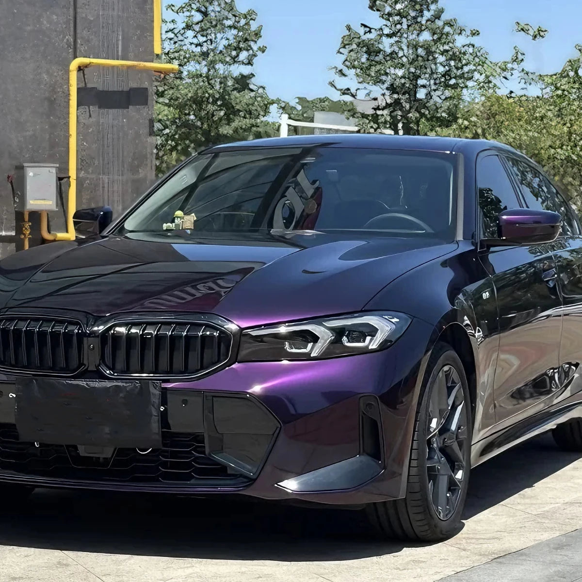 50CM PET Midnight Purple Car Vinyl Film Sticker Bubble Free Packaging Sticker Stretch Self-Adhesive Universal for Car Motorcycle
