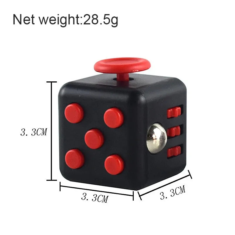 Creative Solid Color Fidget Dice Handheld Cube Release Stress Autism Anxiety Adult Kids Relief Anti-Stress Finger Children Toys