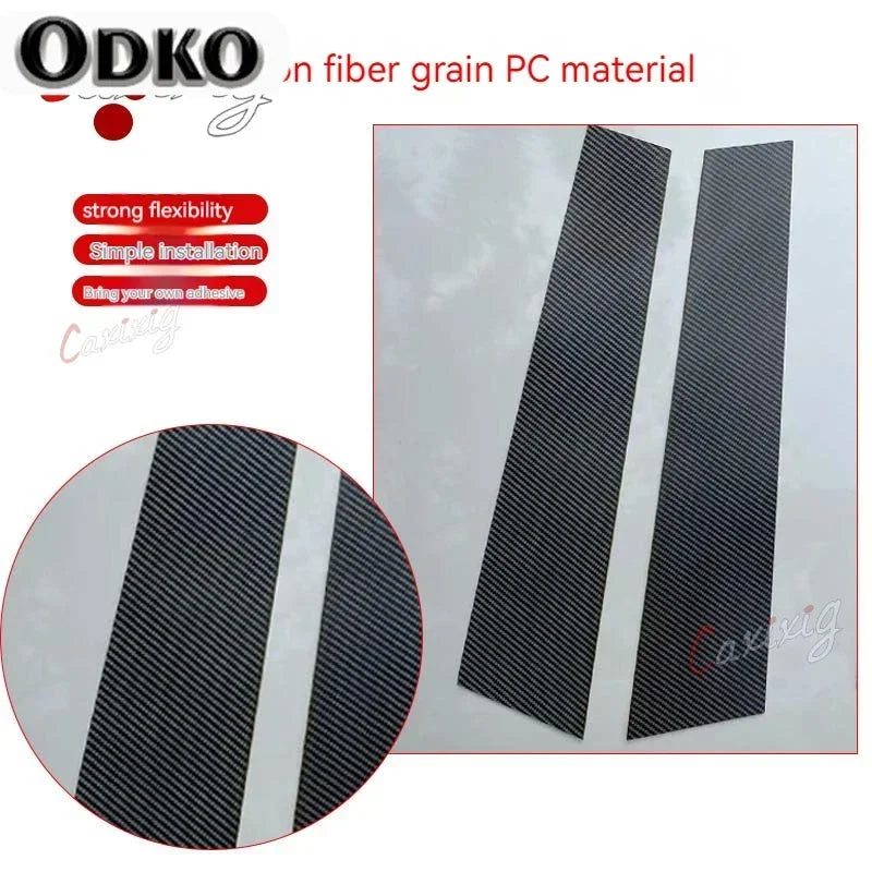 8Pcs Car Door Window Pillar Posts Trim Cover for Honda Civic 2012 2013 2014 2015 BC Column Sticker Accessories