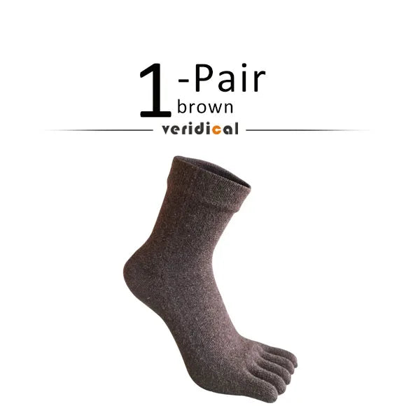 1/5 Pairs Wool Toe Short Socks Winter Man Soft Elastic Endurable Business Sweat-Absorbing Thick Thermal Warm 5 Finger Socks
