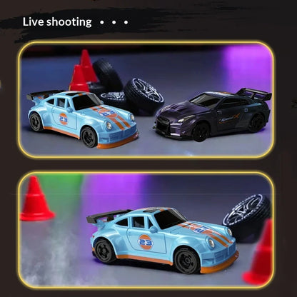 New Product 1: 64 Mini Remote Control Car RC 2.4G Full Scale High Speed Drift Car 4WD Racing Light Children's Toy Car