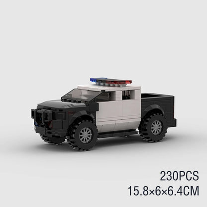 MOC Speed Sports Super Race Car Model Building Blocks Pickup Police Bricks City Racing Vehicle SUV Technical Rally Sport Toy