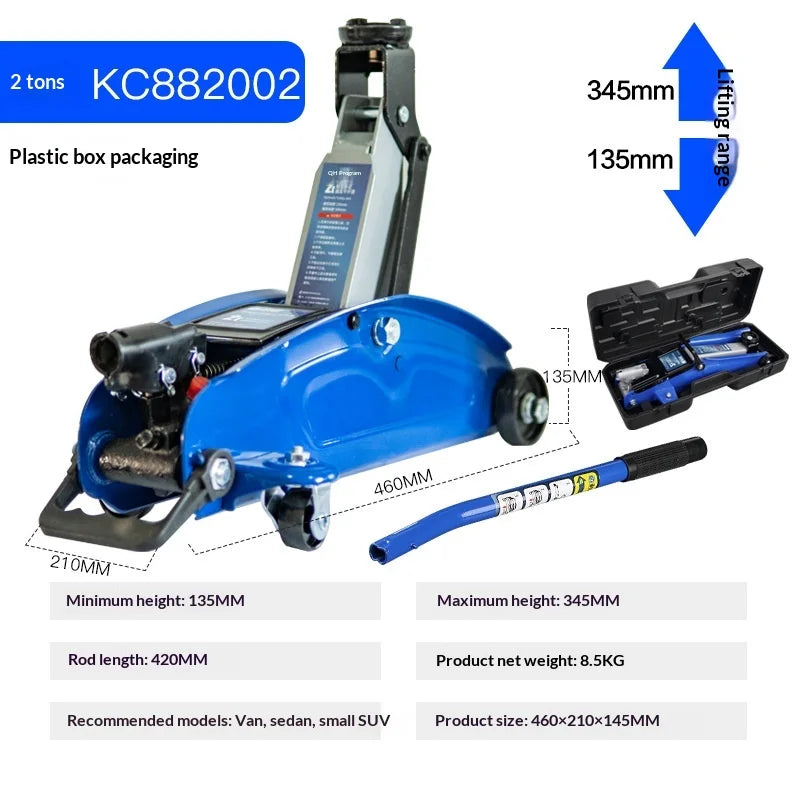 Car Rescue Tools Lifting Hydraulic Jockey Jack Pneumatic Lift Small Portable Car Floor Jack Heavy Duty Quick Lift Emergency