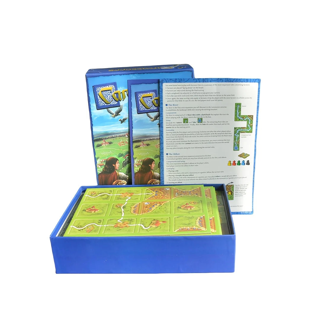 Board Game (Includes Rivers & Monasteries Expansion Pack) - Award-Winning Strategy Board Game |   Medieval Theme | 2-5 People |   Best Seller in Europe |   Halloween, Christmas Gifts*