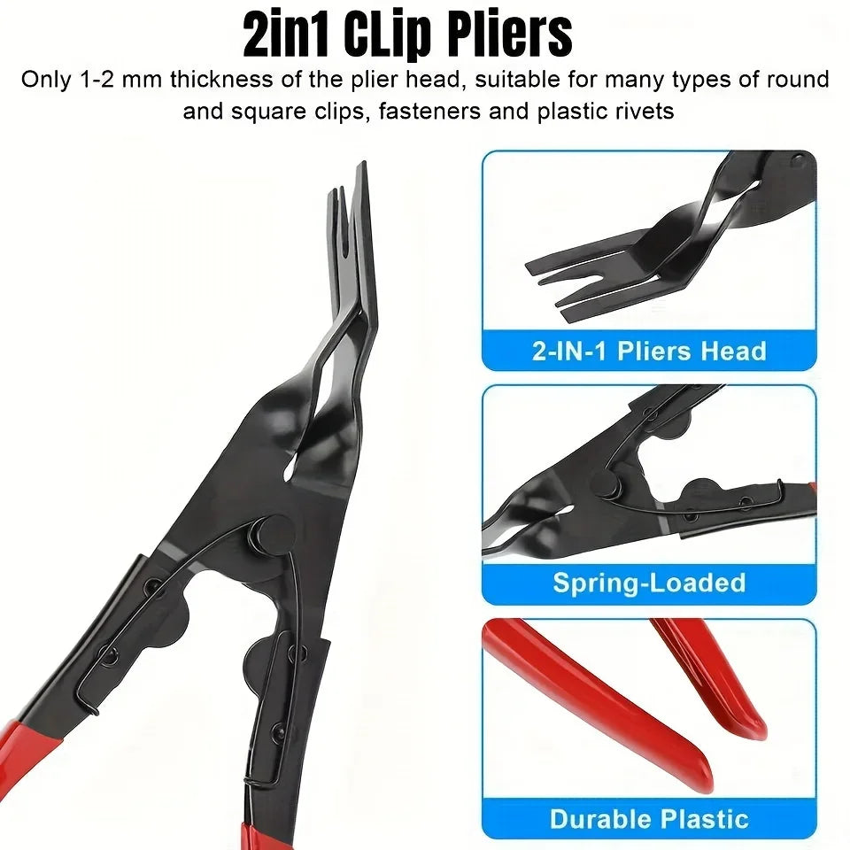 1-10PCS Car Clip Pliers Tool Panel Clip Pliers Set Fastener Remover Auto Retainer Clip Trim Rivet Removal Tool Auto Door Car Uph