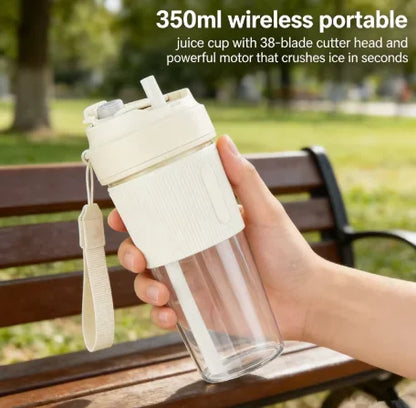 350ml Electric Juicer Cup 38 Blades Blender Milkshake Machine USB Portable Fruit Milk Mixing Tool Mini Fresh Juice Blender