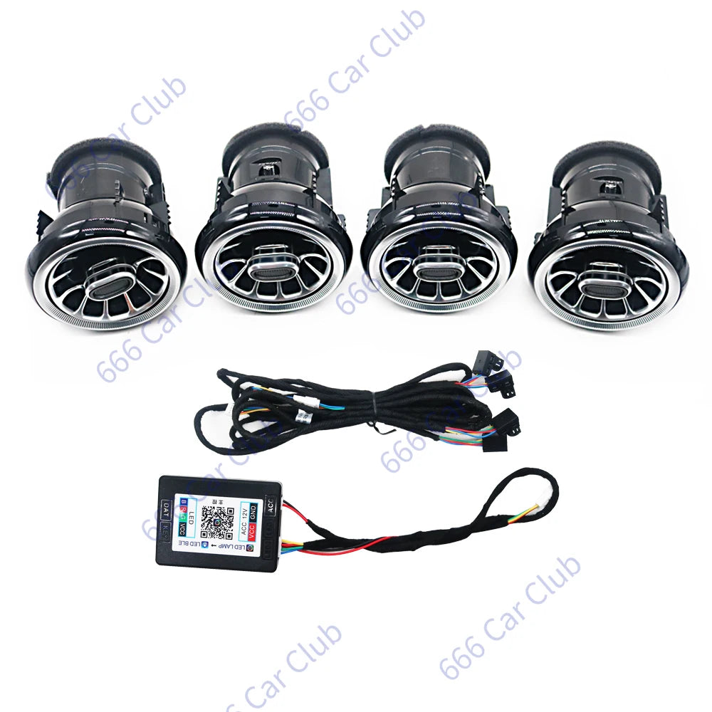 256 Colours Air Vents For Audi A3 S3 RS3 8V 8Y 8P 2004-2020 Car Dashboard Ambient Light LED Air Conditioner Outlet Nozzle Lamp