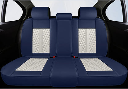 Universal fitting waterproof breathable soft Napa leather car seat cover set for cushion protection. Suitable for sedan and SUV
