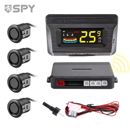 Spy Wireless Car Parking  Radar With 4 Sensors Reverse LCD Display Car Parktronic Monitor Detector System 22MM
