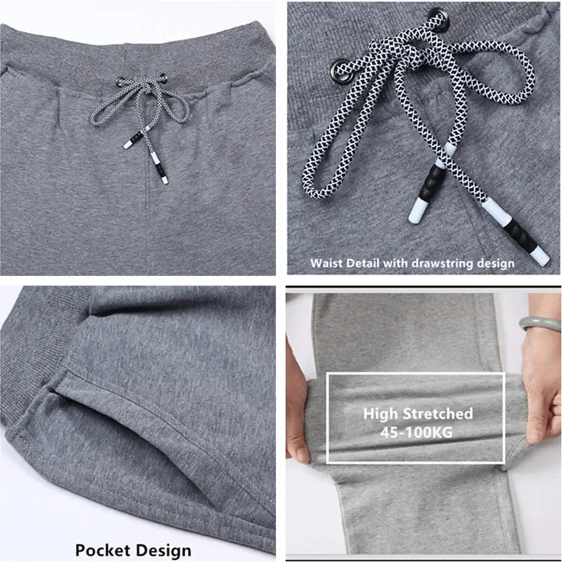 117CM Extra Long Boys Sweatpants Tall Men Joggers Fleece Warm Trousers Harem Black Blue Sports Sweat Track Stretched Male Pants