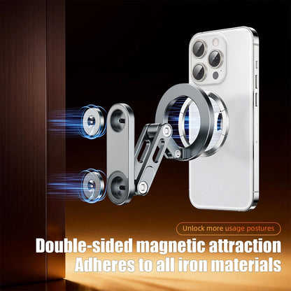 Metal Magnetic Universal Car Phone Holder Foldable Phone Stand Mount GPS Support Fit All phone USE For Gym Outdoor Selfie Office