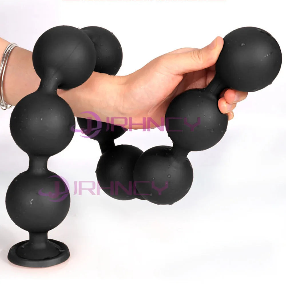 Huge Anal Plug 9cm Anal Beads 100% Liquid Silicone Soft Anal Balls Big Buttplug Prostate Massager Adult Sex Toys For Men