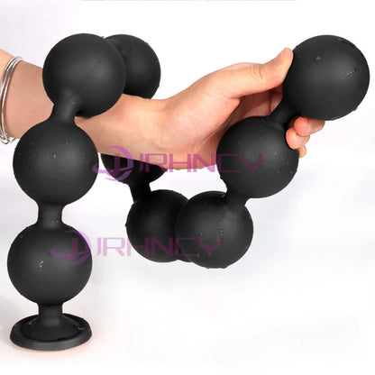 Huge Anal Plug 9cm Anal Beads 100% Liquid Silicone Soft Anal Balls Big Buttplug Prostate Massager Adult Sex Toys For Men