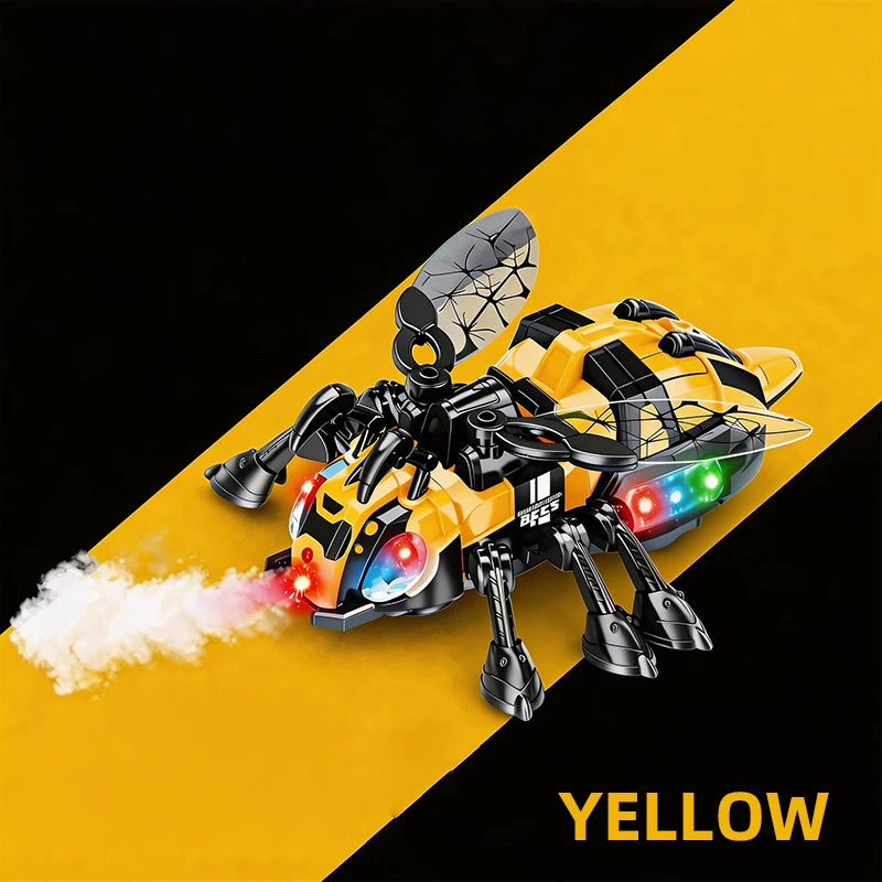 Electric Mechanical Bee Toy Featuring A Simulated Spray Function Crawling Action With Lights And Music Toys for Boys Kids Gifts