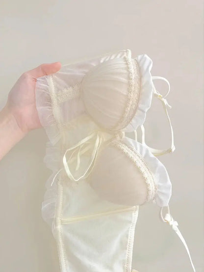 Iroppoi Sweet Charming Lingerie Set Delicate Lace Push Up Bra Small Cup Women, Sek-si Feminine Look New Hot Item BANERDANNI