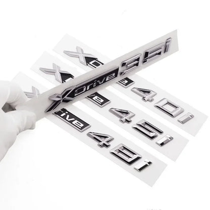 3D ABS Car Fender Rear Trunk Decal XDrive 18i 20i 23i 25i 28i 30i 35i 40i 45i 48i 50i 55i Emblem Badge For BMW X3 X5 X6 Sticker