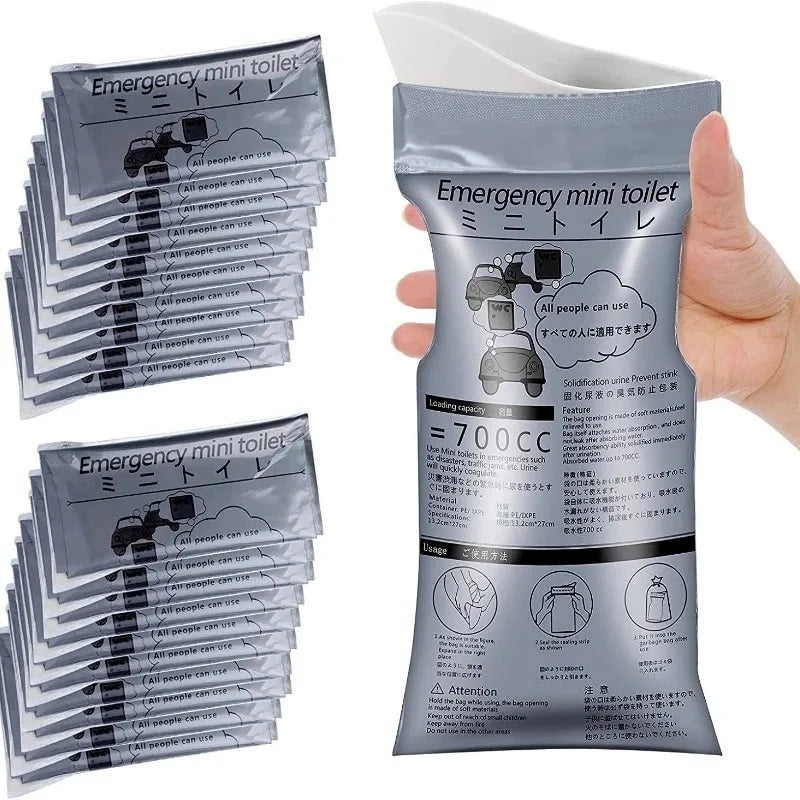1-20PCS Outdoor Emergency Urine Bags 700ml Disposable Travel Mobile Toilet Portable Urinal Bag for Female Baby Male Vomiting Bag