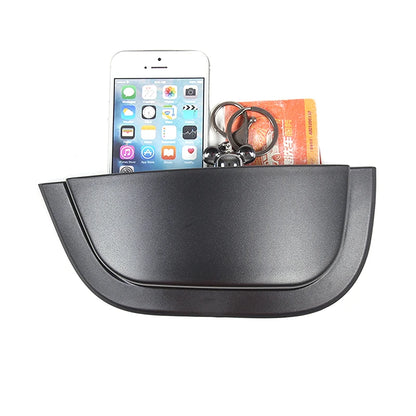 For Fiat 500 2011-2017 ABS black car center console side storage box mobile phone box key box car storage box accessories