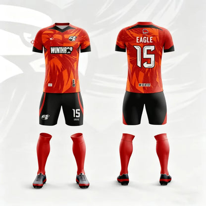 Custom Sublimation Football Jersey Sets Breathable Football Uniform Team Soccer Jersey Set Training Soccer Uniform For Men