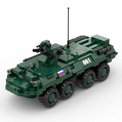Russian BTR-80 Armored Personnel Carrier Building Blocks Toy Infantry Fighting Military Vehicle Model
