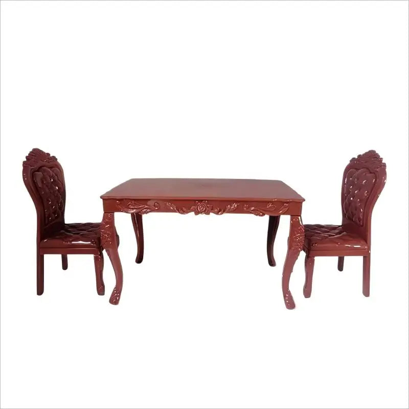 7 Items / Lot Miniature Dollhouse Furniture Dinning Table Chair For Doll Computer Desk Fast Shipping Thing Girl' Play Toy Gifts