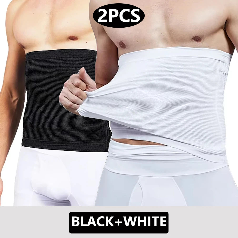 1/2 PCS Men Body Shaper Slimming Waist Cinchers Trainer Belt Tummy Control Shaping Stomach Band Abdomen Compression Shapewear