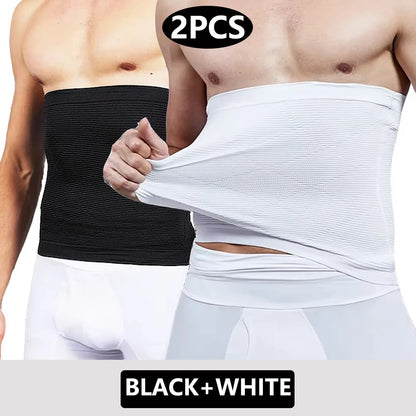 1/2 PCS Men Body Shaper Slimming Waist Cinchers Trainer Belt Tummy Control Shaping Stomach Band Abdomen Compression Shapewear