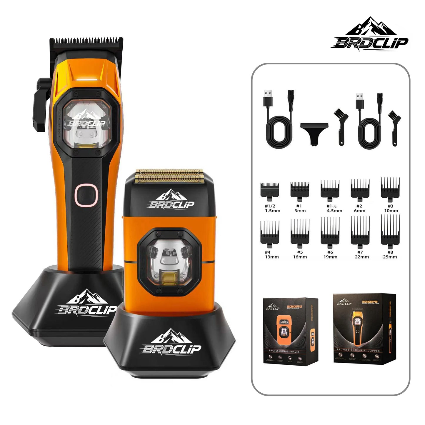 BRDCLIP Professional Hair Clippers Rechargeable Hair Trimmer Vector Motor Haircut DLC Blade Clippers For Man BRD-106 BRD-2601