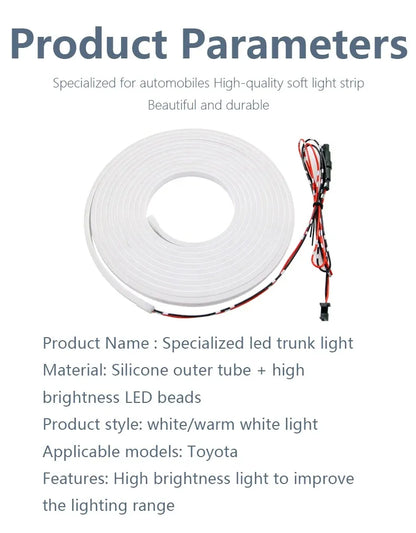 Rear Trunk LED Light Bar Strips Trunk Interior Decorative Lamp Strip Fit for Geely Coolra Monjaro Manjaro Starray Atlas Boyue L