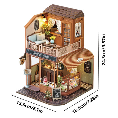 New Diy Big Wooden Dollhouse  Furniture Light Kit Doll House Casa Miniature Accessories Handmade Wooden Toys Birthday Gifts