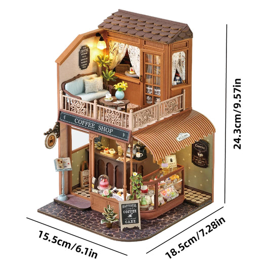 New Diy Big Wooden Dollhouse  Furniture Light Kit Doll House Casa Miniature Accessories Handmade Wooden Toys Birthday Gifts