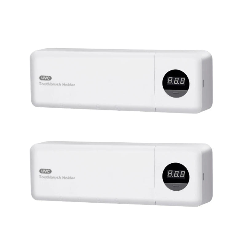 UV Toothbrush Holder Rechargeable Fast Drying Toothbrush Sterilizer With LED Display Wall-mounted Automatic Toothbrush Holders