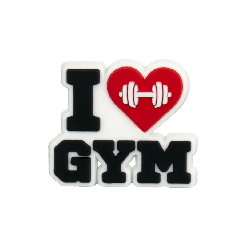 1/25PCS Sport & Gym PVC Shoe Charms for Clogs, Dumbbell, Run, Bike DIY Accessories for Men & Teens Fashion Clog Buckle Pendants