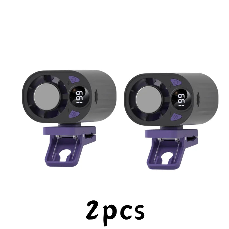 Portable Clip-On Cooling Fan USB Rechargeable Car Built-in Air Conditioning Fan Outdoor Semiconductor Cold Compress Fan